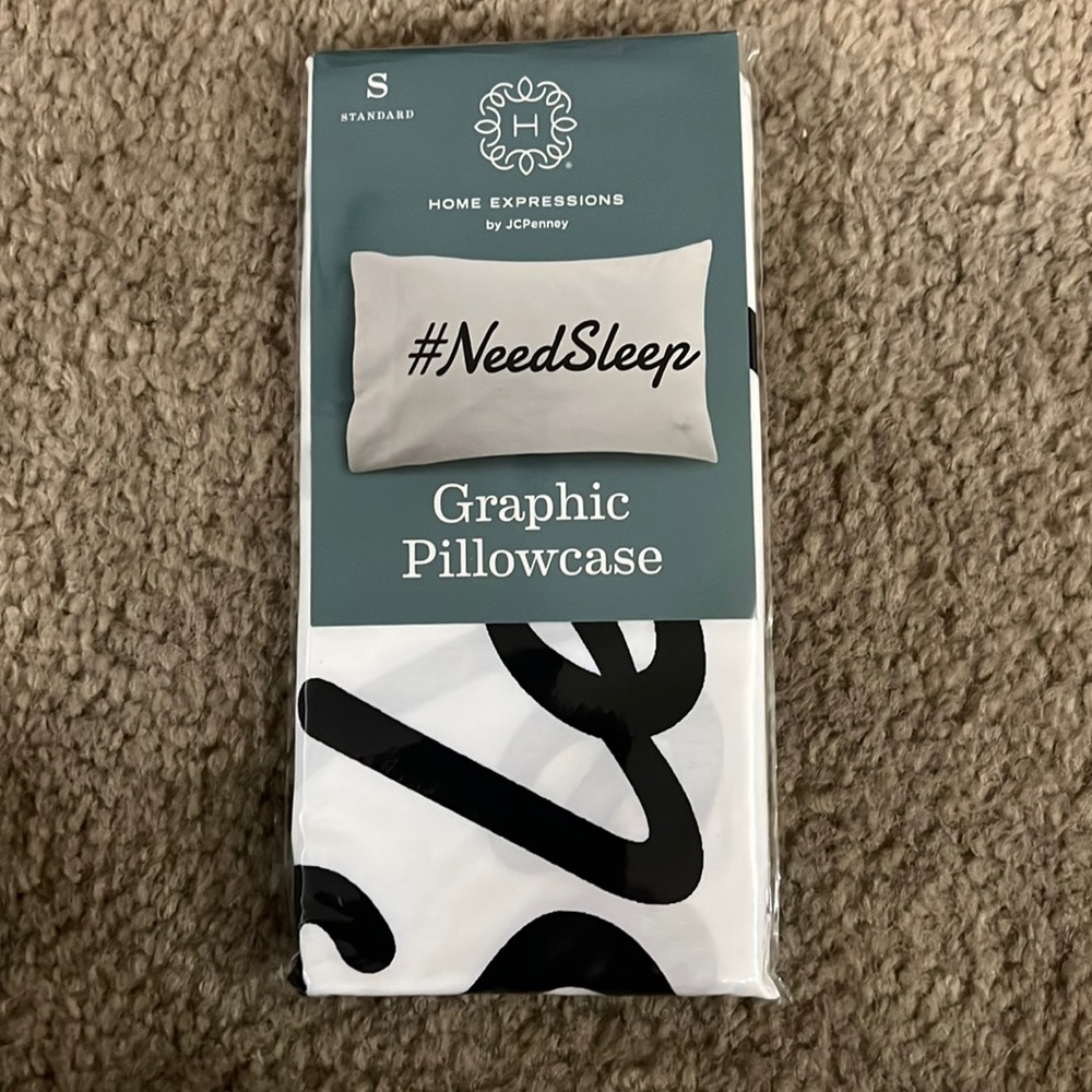 Need Sleep graphic pillowcase